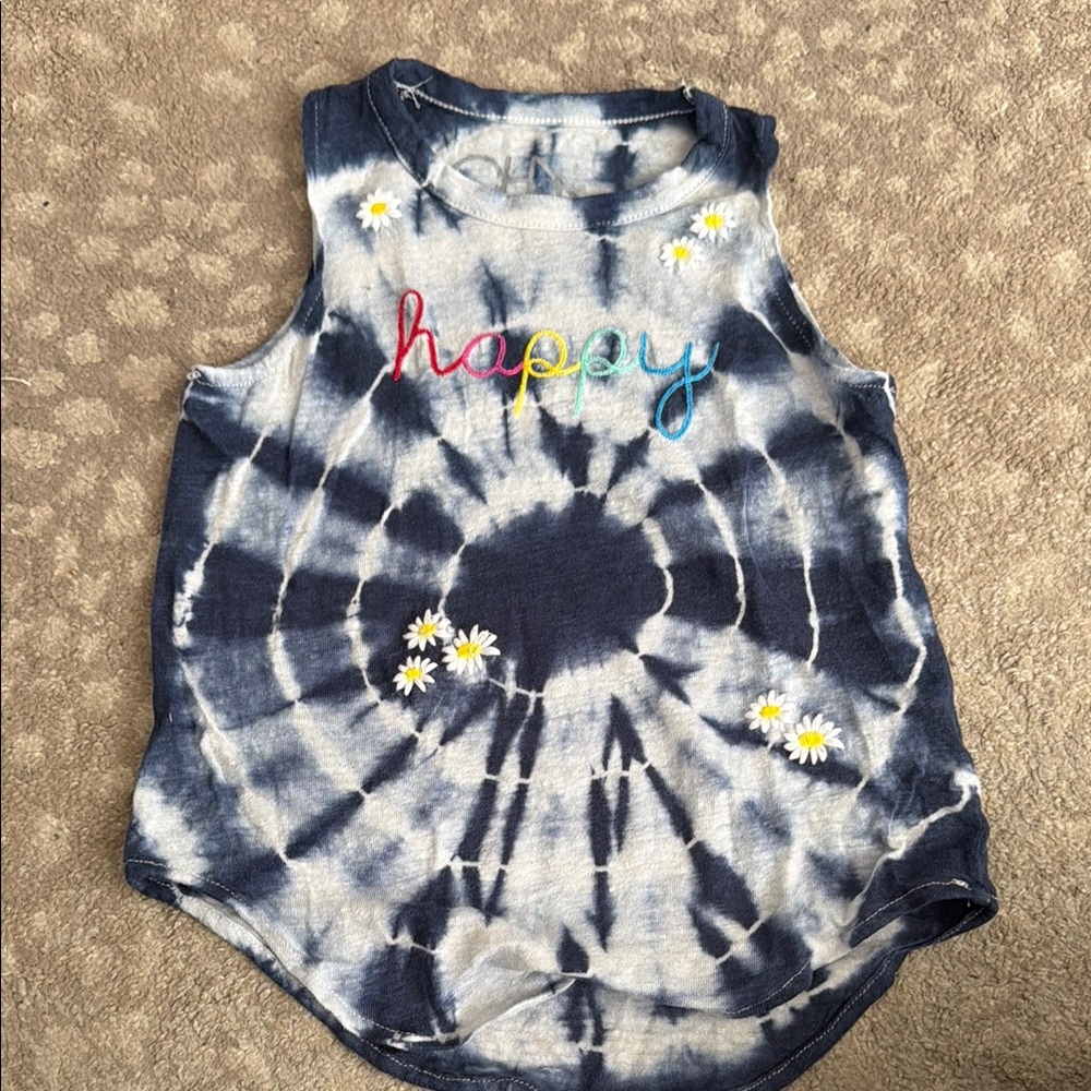 Chaser Happy Tie-Dye Daisy Tank Top - size 6